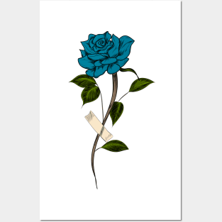 Blue flower Posters and Art